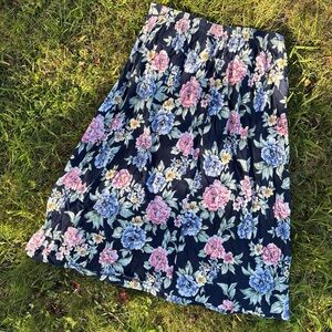 90s floral broomstick skirt Jaclyn and smith extra large maxi